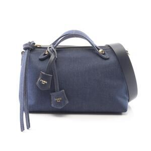 Fendi BY THE WAY SOFT Reversible Handbag Denim Leather Blue